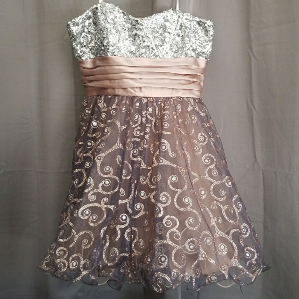 Rose gold & silver dress